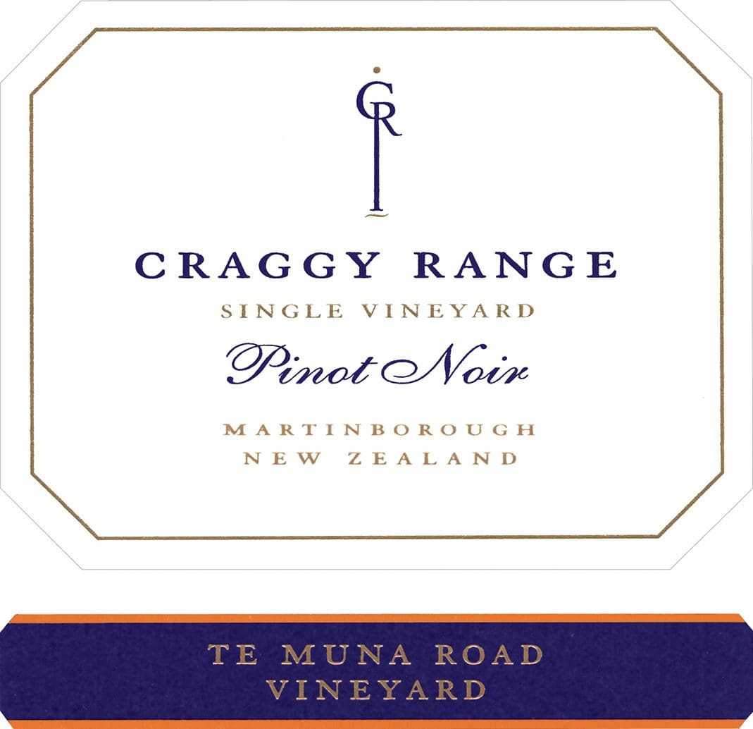 label of Craggy Range Te Muna Road Pinot Noir